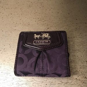Purple Coach Mini Wallet